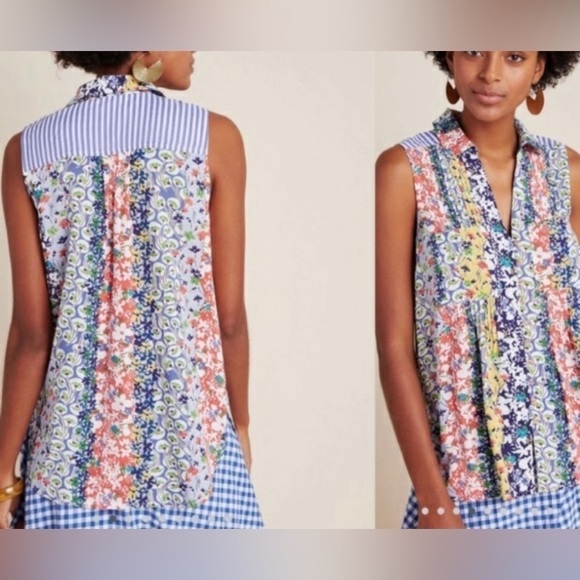 NWT Maeve By Anthropologie Whimsical Pintucked Blouse Size XS - Picture 1 of 6